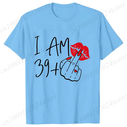 T-Shirt Women Funny 40th Birthday Humor Streetwear Graphic Tee Gift Idea
