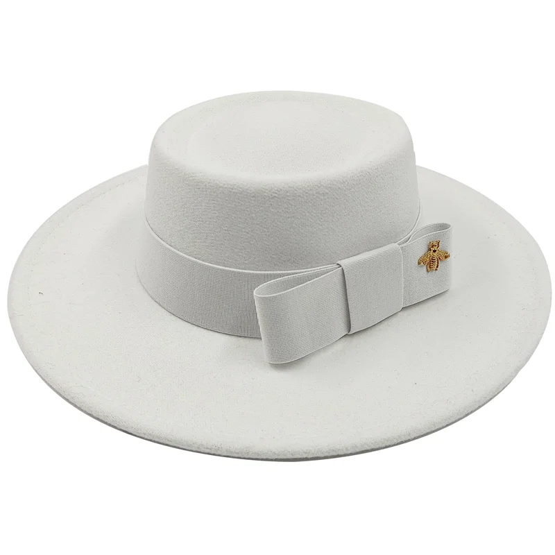 Bow Tie Fedora Hat – Wide Brim | 17 Colors | Women & Men