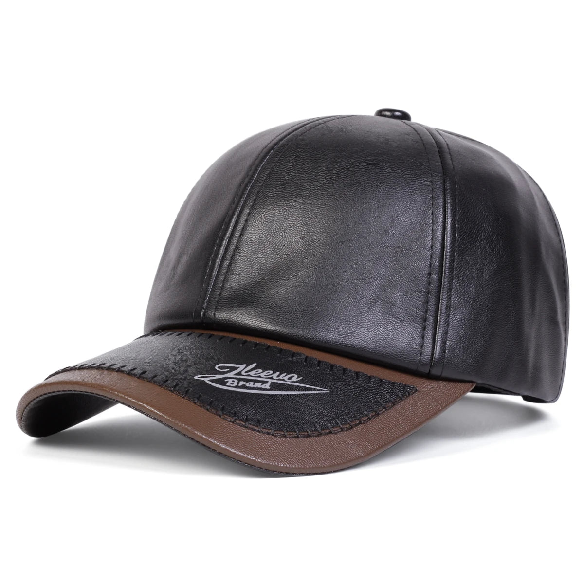 Leather Brim Baseball Cap – Premium Texture Meets Urban Style