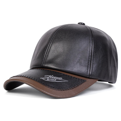 Leather Brim Baseball Cap – Premium Texture Meets Urban Style