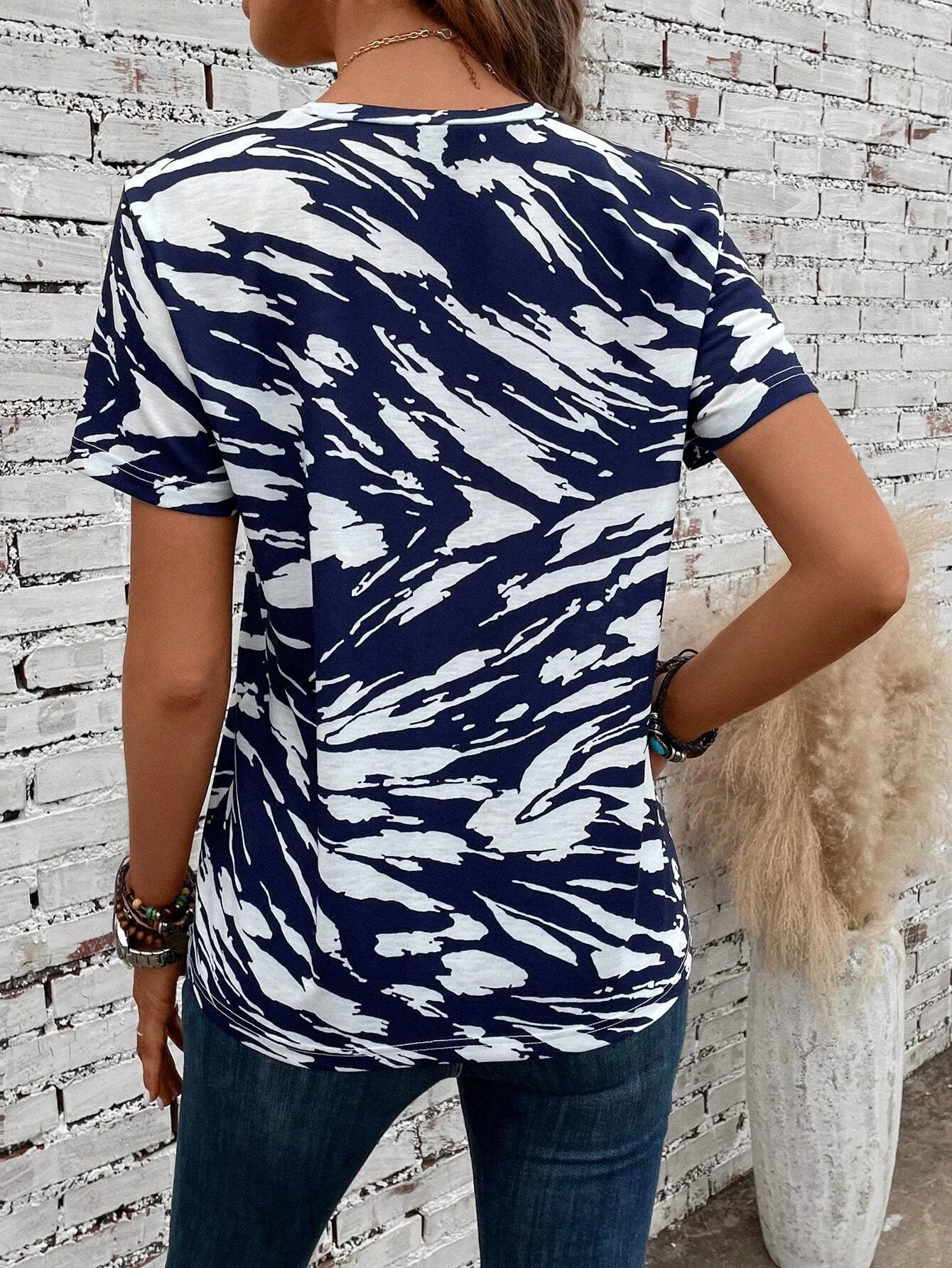 Women’s American Flag 3D Print T-Shirt – Effortless Y2K Streetwear