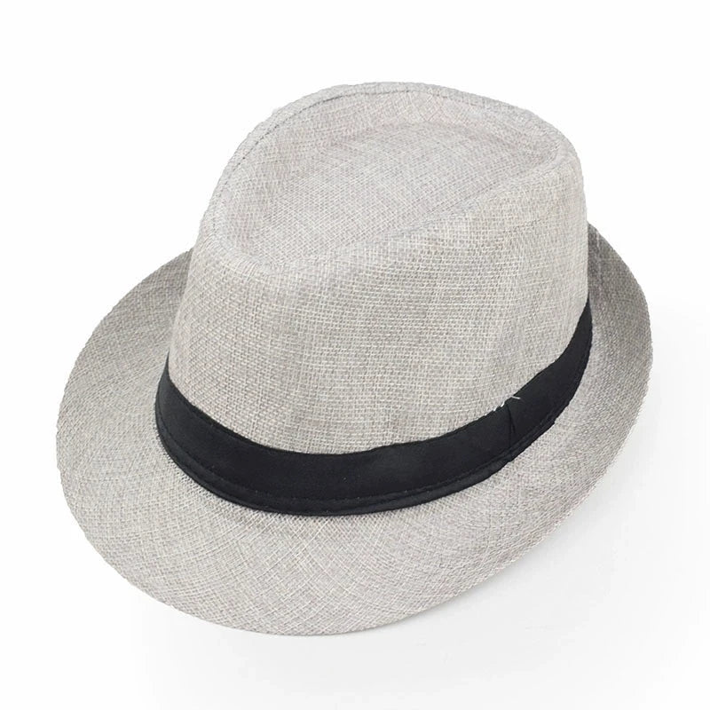 Classic Linen Fedora Jazz Hat – Elevate Your Summer Style