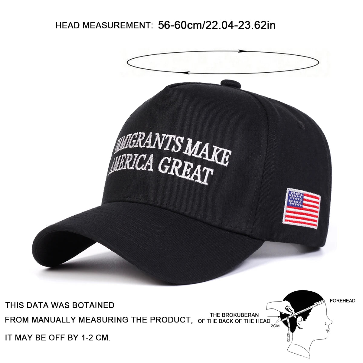 "IMMIGRANTS MAKE" Embroidered Cap – Bold Style & Versatile Comfort