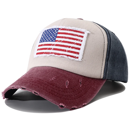 USA Flag Embroidered Baseball Cap – Unisex Snapback