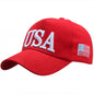 Red Presiden Election Peaked Baseball Cap 3D Embroidered USA Hat for Men Women