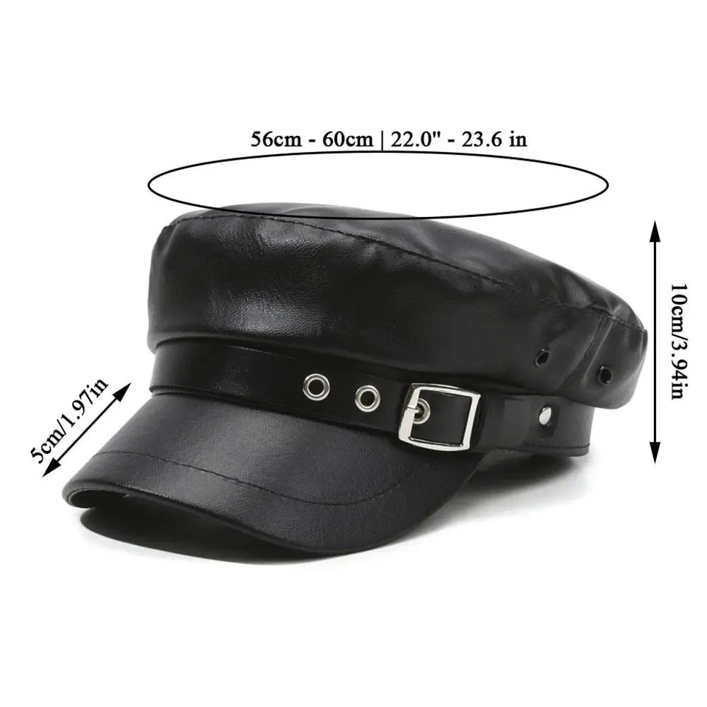 British Style PU Leather Beret – Timeless Retro Elegance