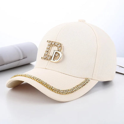CNTANG Diamond D Letter Baseball Cap – Sparkle & Shade