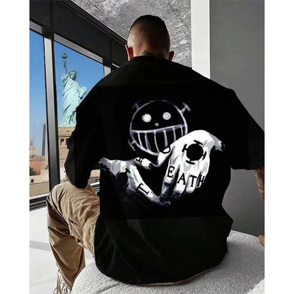 One Piece Men's T-shirt Killer Summer Japanese Anime Men's Short-sleeved Retro Men's Clothing and Women's 2026 New T Shirt