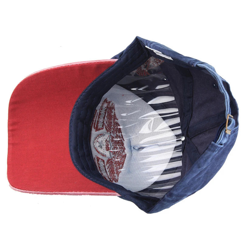 Vintage Washed Snapback Baseball Cap – New York Eagle Style