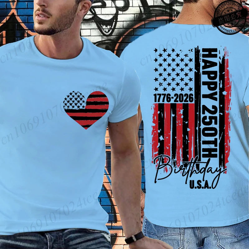 USA 250th Birthday Graphic Tee – A Historic Celebration