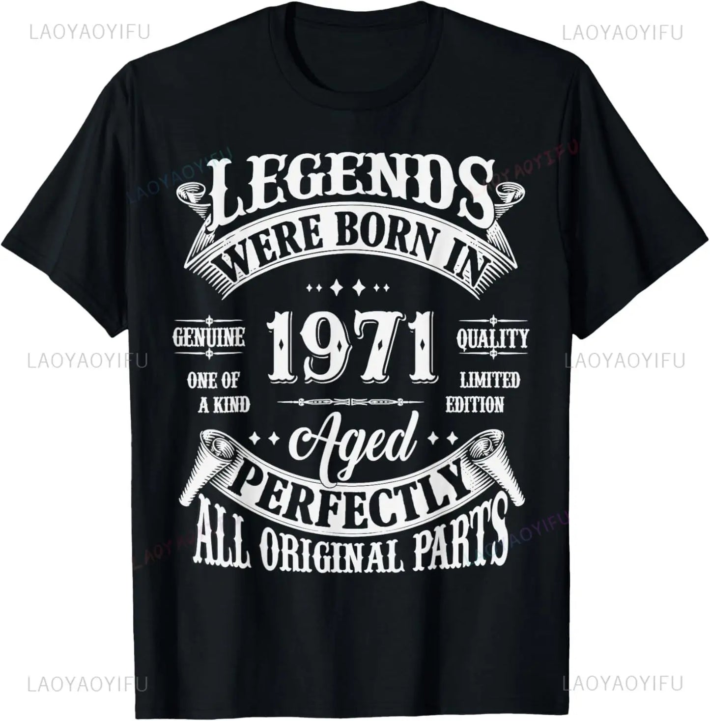 54th Birthday Tee 54 Years Old Vintage Legends Born in 1971 T-Shirt Print Original Design Gifts T Shirts Streetwear Camisas