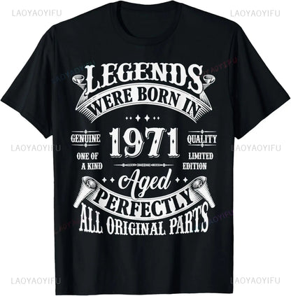 54th Birthday Tee 54 Years Old Vintage Legends Born in 1971 T-Shirt Print Original Design Gifts T Shirts Streetwear Camisas
