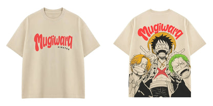 One Piece Men's T-shirt Monkey D. Luffy Roronoa Zoro Sanji Anime Tee Summer and Spring Boy's Short Sleeves Parent-child Outfits