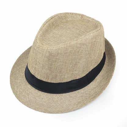 Classic Linen Fedora Jazz Hat – Elevate Your Summer Style