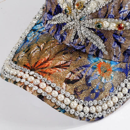 Rhinestone Shiny Baseball Cap – Glamour Meets Street Style