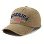 Vintage USA Flag Distressed Baseball Cap – Classic Laid-Back Style