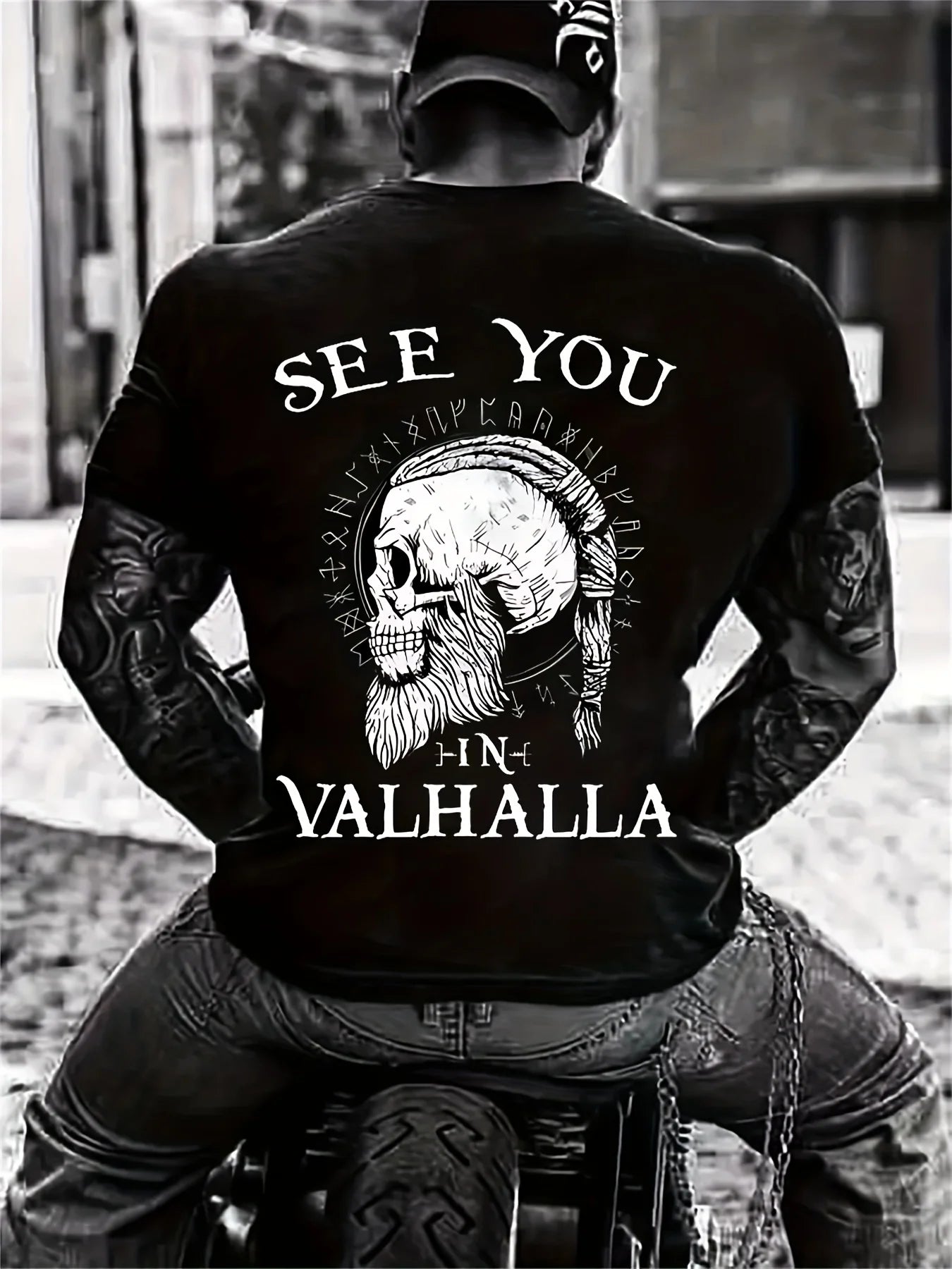 Viking Skull & Valhalla T-Shirt – Warrior Spirit, Modern Streetwear