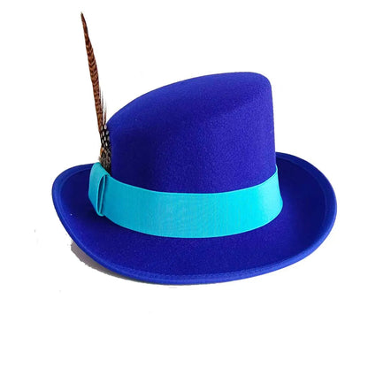 Large High-Top Fedora Hat – Gentleman's Bowler Hat British Style Magic Hat for Men Women 20 Colors