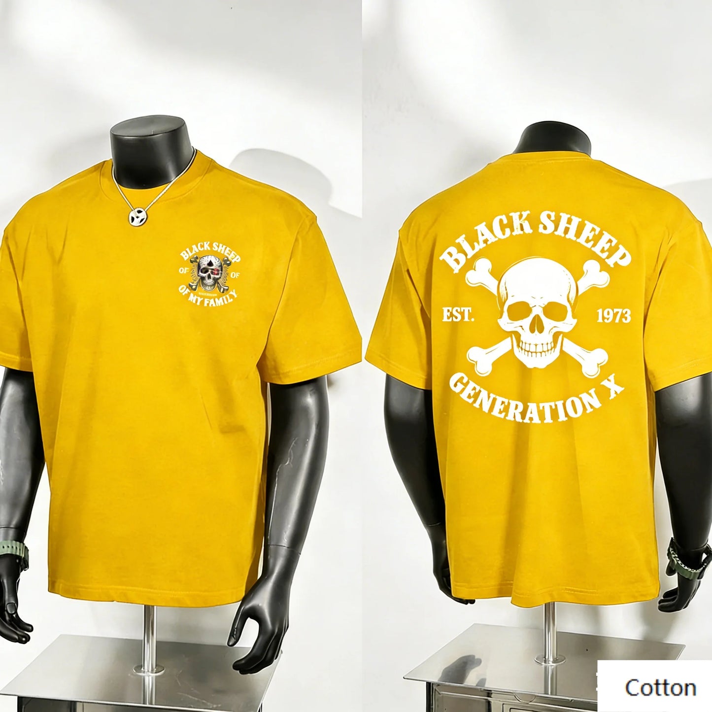Black Sheep Generation X Skull T-Shirt – Rebellious Retro Style