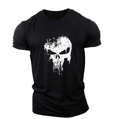 Men’s 3D Skull Print T-Shirt – Bold Graphics, Relaxed Comfort