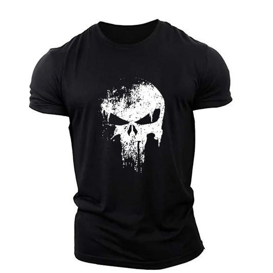Men's 3D Skull Print T-Shirt – Short Sleeve Casual Street Style Tee | Loose Fit | Sizes S-4XL | Iron Planet Studio