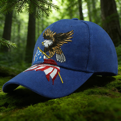 Patriotic USA Flag Eagle Embroidered Baseball Cap – Classic American Style