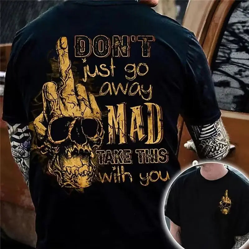 Men’s Double Gun Skull Graphic T-Shirt – Urban Edge Redefined