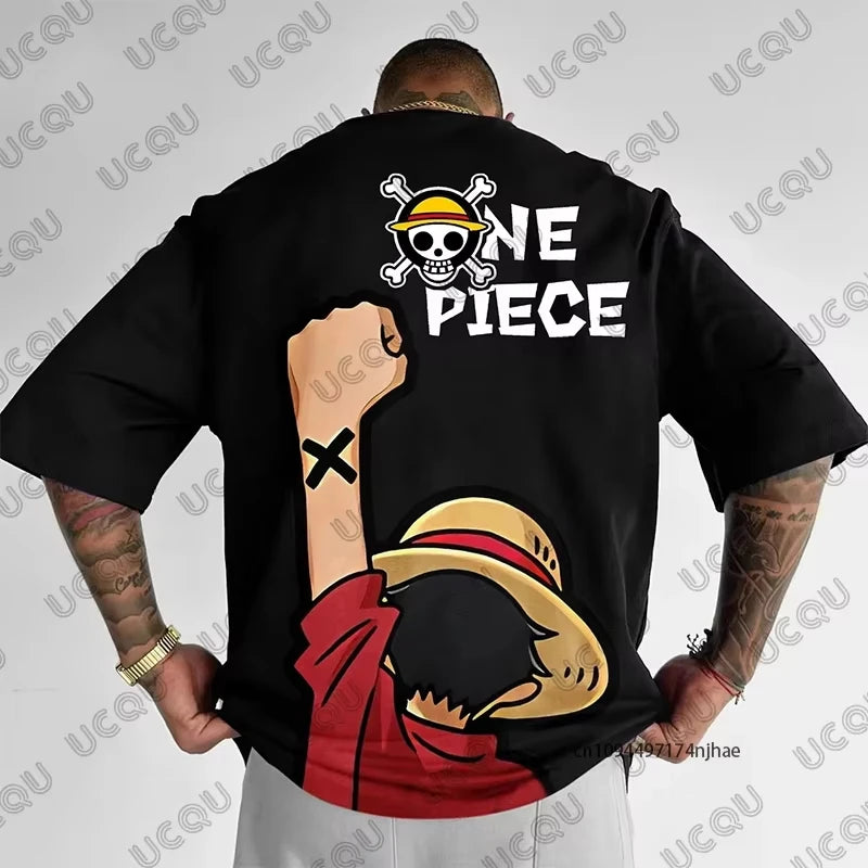 One Piece Graphic Print T-Shirt – Luffy & Zoro Edition