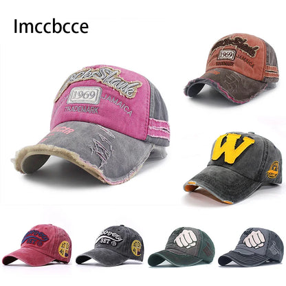 Vintage Washed Cotton Dad Hat Unisex Adjustable Baseball Cap - Promotion Sale