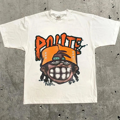 Harajuku Y2K Graphic T-Shirt | Oversized Streetwear Tee | 15 Colors, 30 Designs