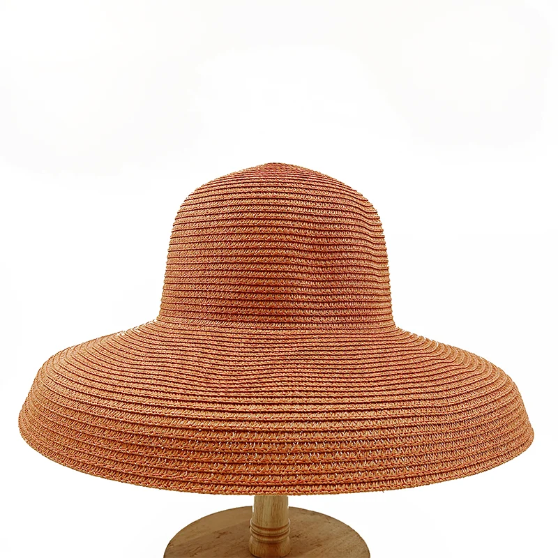Women's Wide Brim Straw Sun Hat – Foldable Hepburn Style | Beach & Travel