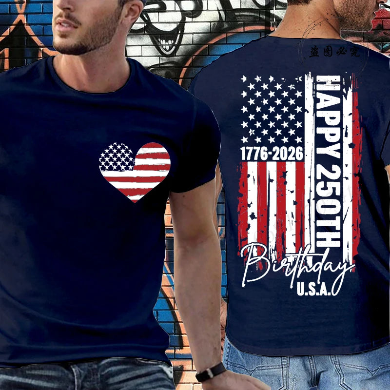USA 250th Birthday Graphic Tee – A Historic Celebration