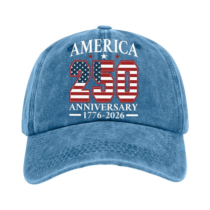 America 250th Anniversary Vintage Baseball Cap – Commemorate History