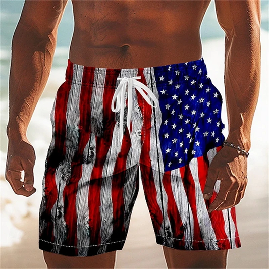 New USA American Flag Graphic Men Board Shorts 3D Printed Short Pants Casual Hawaiian Swim Beach Trunks Summer Men Kids Clothes