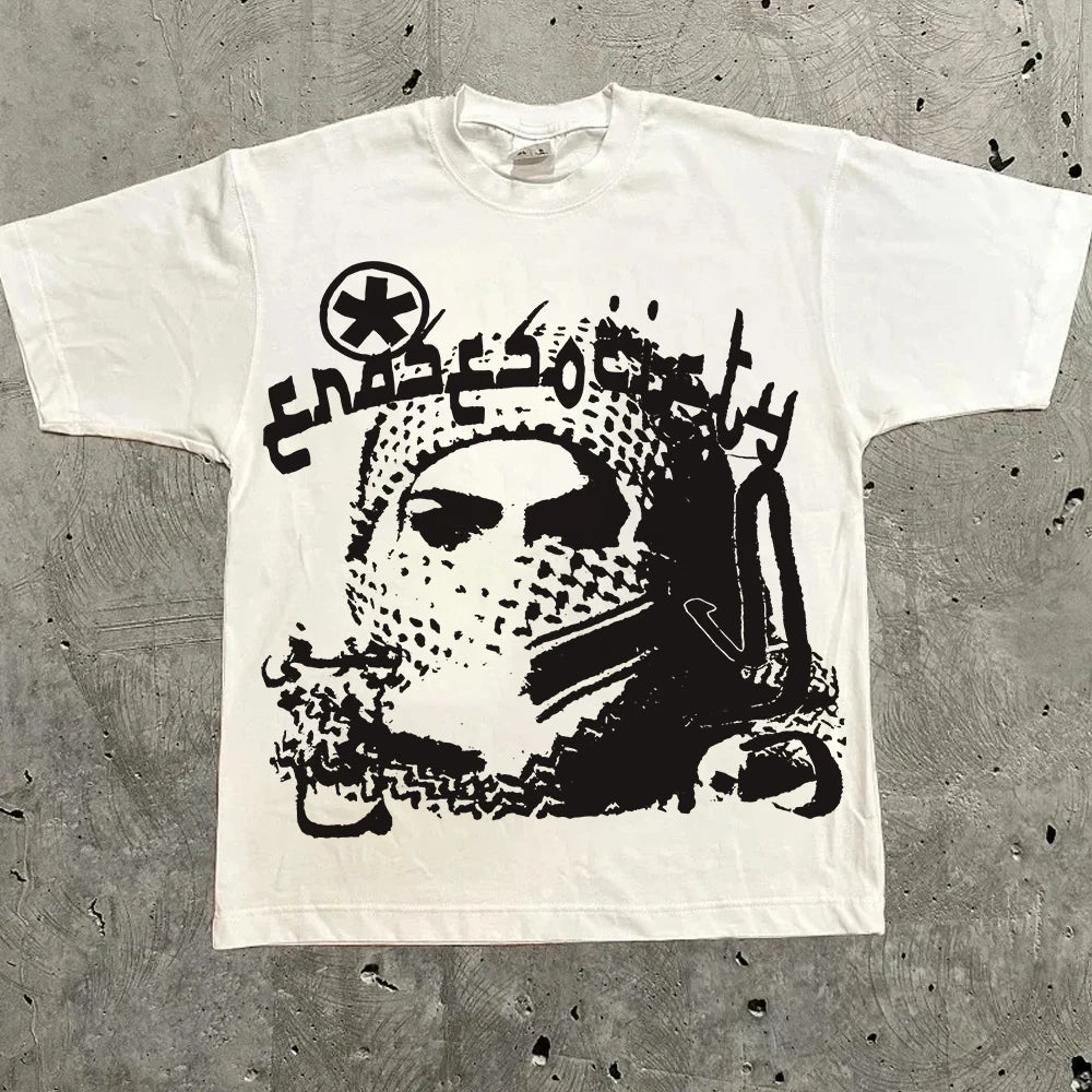Harajuku Y2K Graphic T-Shirt | Oversized Streetwear Tee | 15 Colors, 30 Designs
