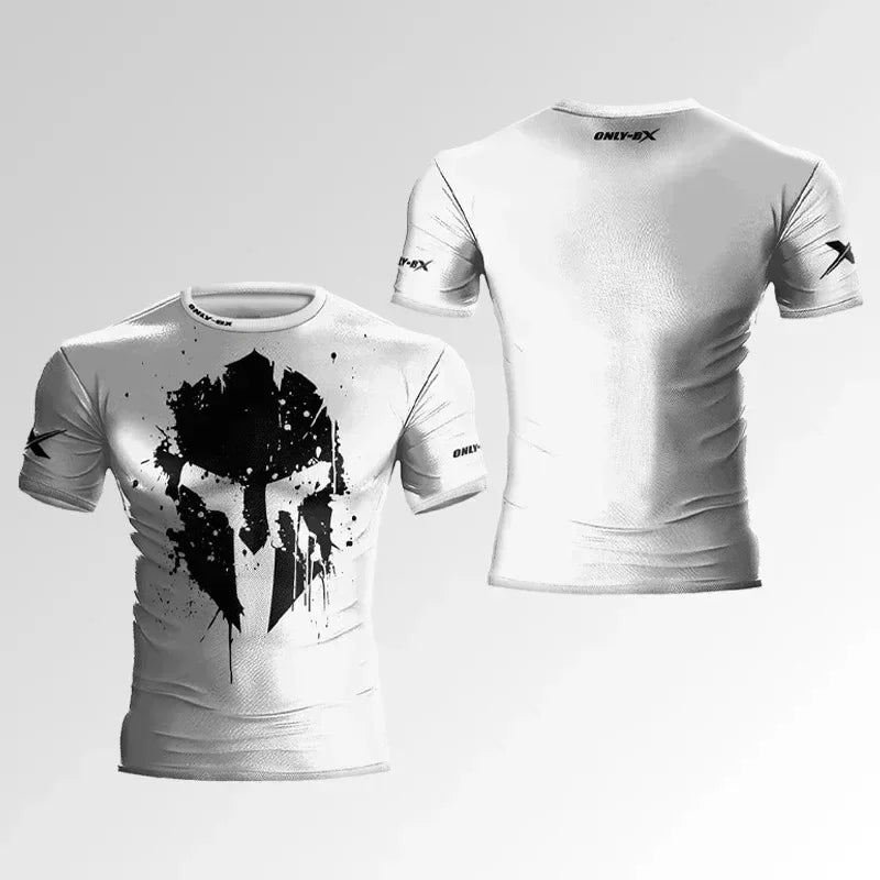 Summer New Style Spartan Helmet 3D Printed Men's T-shirt for Boxing and Fitness Daily Outdoor Sports Tops Trend Streetwear