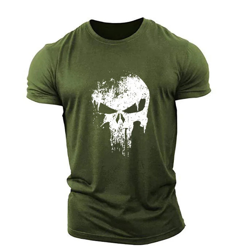 Men’s 3D Skull Print T-Shirt – Bold Graphics, Relaxed Comfort