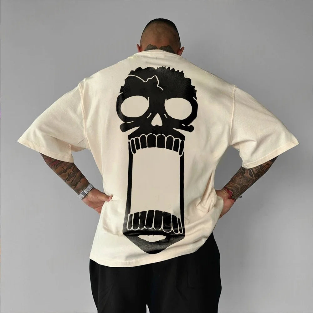 Screaming Skull Oversized T-Shirt | Streetwear Graphic Tee