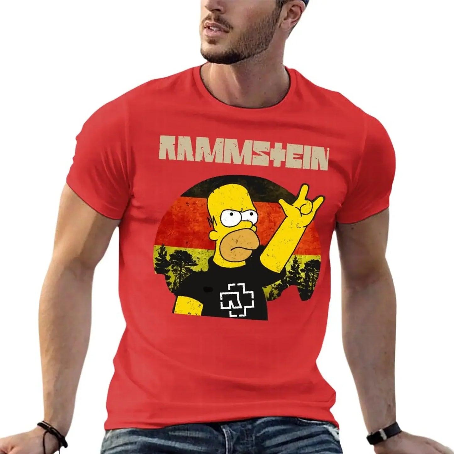 Homer Germany Version Oversized T-Shirts Custom Men Clothes 100% Cotton Streetwear Plus Size Tops Tee