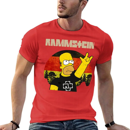 Homer Germany Version Oversized T-Shirts Custom Men Clothes 100% Cotton Streetwear Plus Size Tops Tee