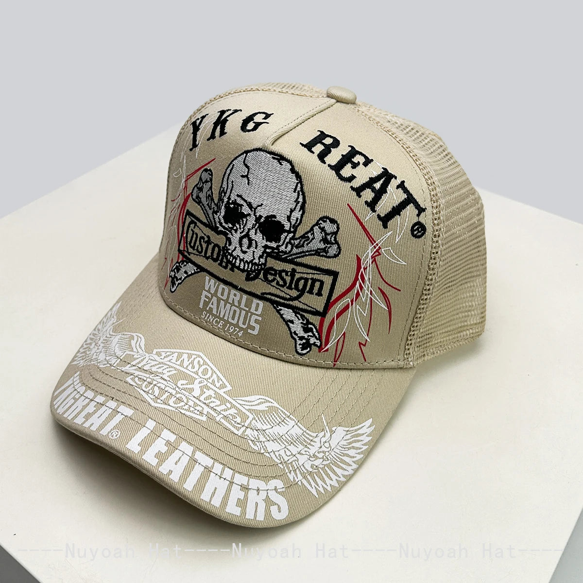 Skeleton Wings Letters Embroidery Baseball Hats Breathable Personal New Men Women Mesh Sunshade Hip Hop Trucker Caps Versatile