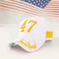 Red & White "47" Embroidered Baseball Cap – A Distinctive Statement