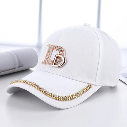 CNTANG Diamond D Letter Baseball Cap – Sparkle & Shade