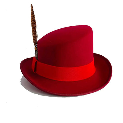 Large High-Top Fedora Hat – Gentleman's Bowler Hat British Style Magic Hat for Men Women 20 Colors