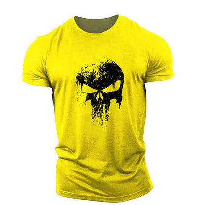 Men’s 3D Skull Print T-Shirt – Bold Graphics, Relaxed Comfort