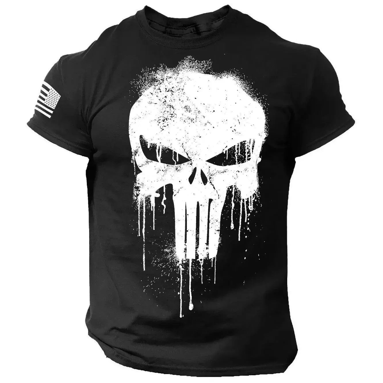 Men’s Skull Print T-Shirt – Urban Edge Meets Harajuku Style