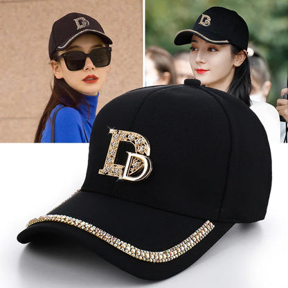CNTANG Diamond D Letter Baseball Cap – Sparkle & Shade
