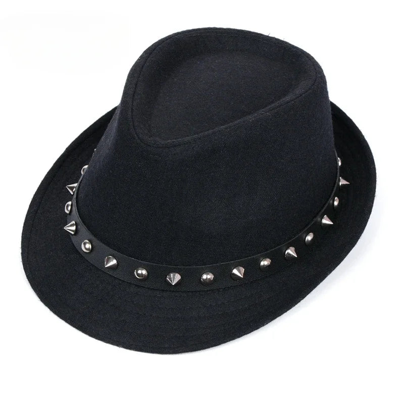 Men’s Wool Blend Fedora – Sophisticated Short-Brim Style