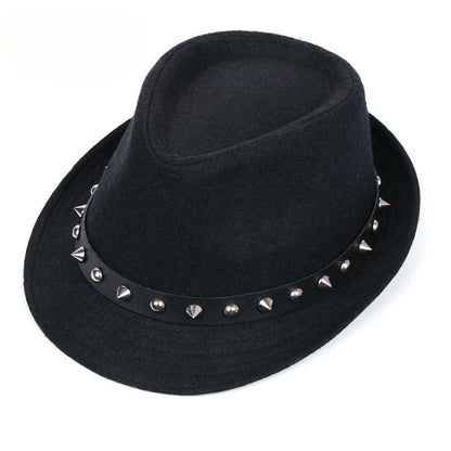Men’s Wool Blend Fedora – Sophisticated Short-Brim Style