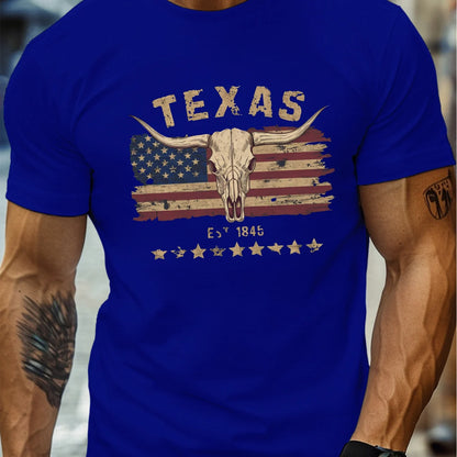Men’s Texas Longhorn Cow Skull T-Shirt – Western Urban Style